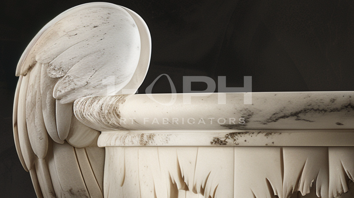 Carrara Winged Classical Marble Urn Planter