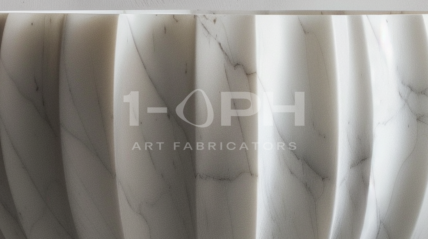 Fluted Marble Urn Planter
