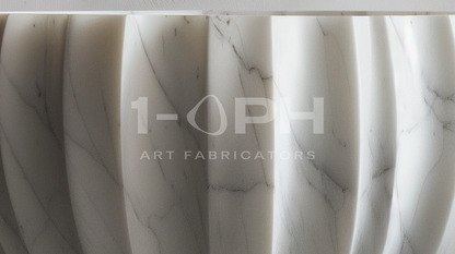 Fluted Marble Urn Planter