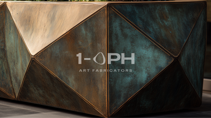 Facet Planter — Sculpted Stainless Series