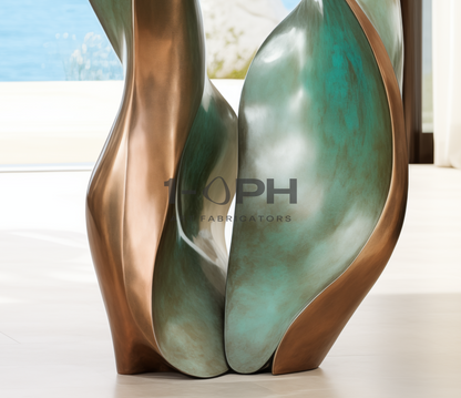 Verdant Embrace — Human-Scale Bronze Flow Sculpture