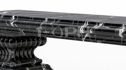 NERO IMPERIAL PEDESTAL BENCH
