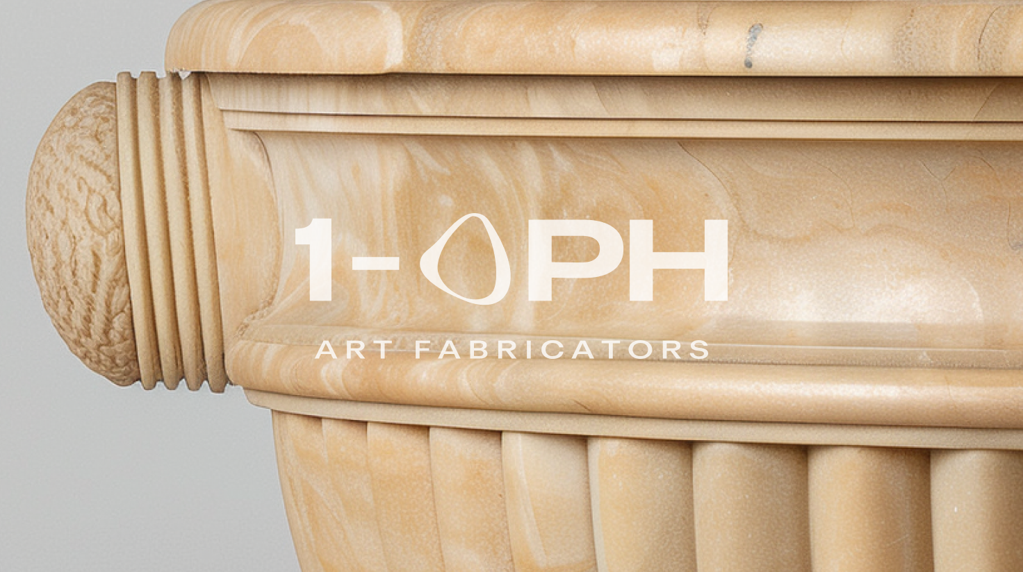 Egyptian Beige Classical Marble Urn Planter