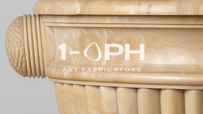 Egyptian Beige Classical Marble Urn Planter