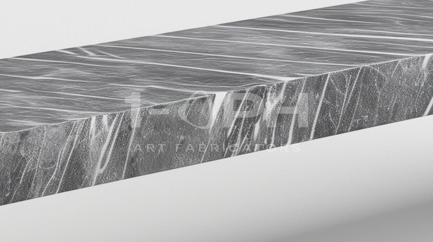 Strata Linear Marble Bench