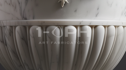 Carrara Floral Garland Marble Urn Planter