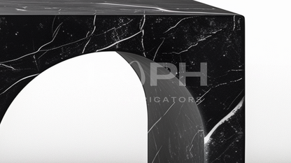 Tri-Arch Monolith Marble Bench