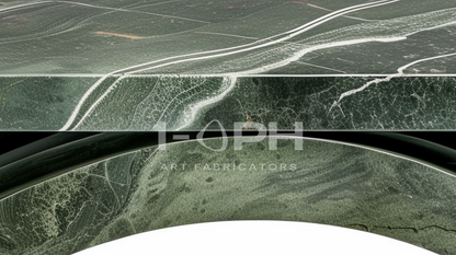 Verde Wave Marble Bench
