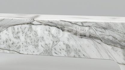 Calacatta Strata Marble Bench