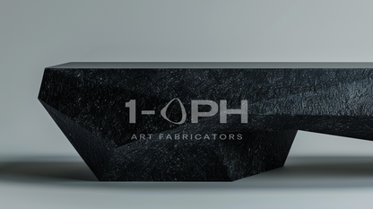 Obsidian Facet Marble Bench