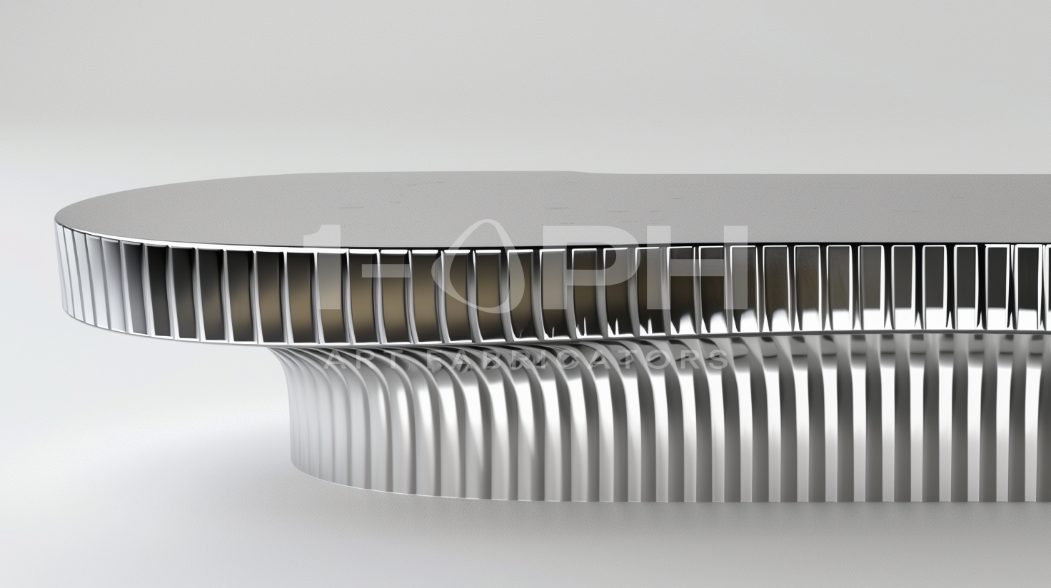 Aero Rib Stainless Steel Bench