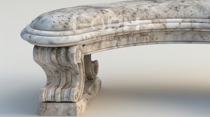 Imperial Curved Marble Bench