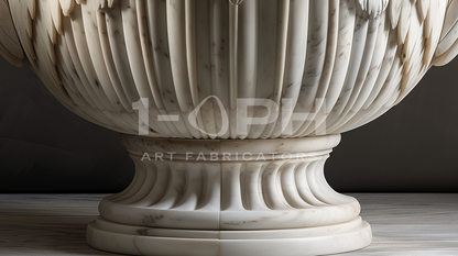 Carrara Winged Classical Marble Urn Planter