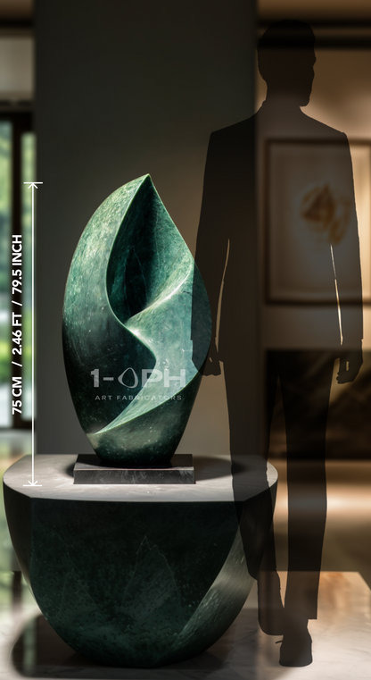 Emerald Veil — Collectible Marble Sculpture