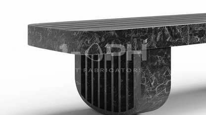Obsidian Column Marble Bench