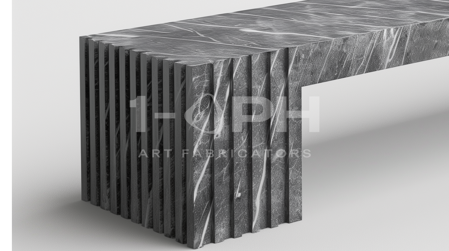 Strata Linear Marble Bench