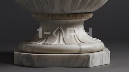 Carrara Floral Garland Marble Urn Planter
