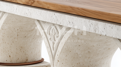 Arcadia Stone & Walnut Bench