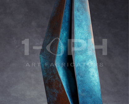 Apex Rift — Monumental Heat-Oxidized Bronze Sculpture
