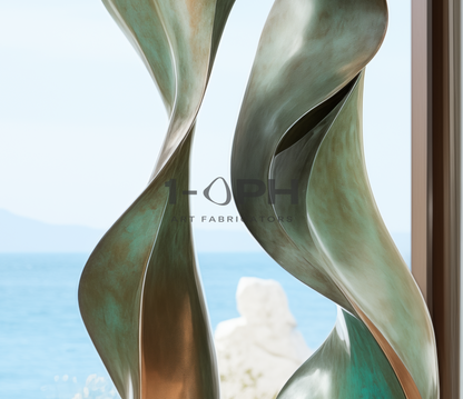 Verdant Embrace — Human-Scale Bronze Flow Sculpture