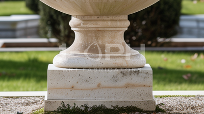 Grand Fluted Estate Marble Urn Planter