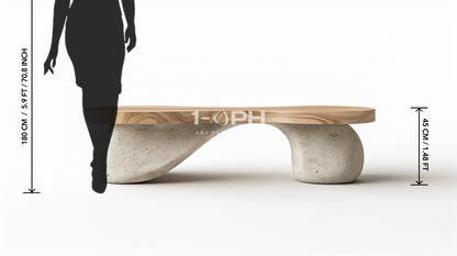 TerraFlow Wood & Stone Bench