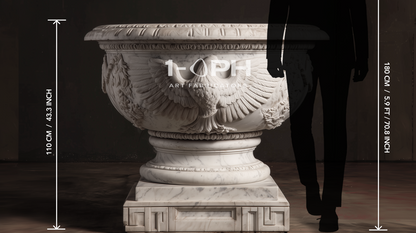 Imperial Eagle Marble Urn Planter
