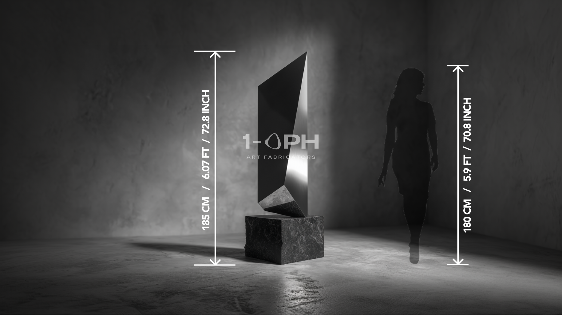 Obsidian Vector — Architectural Mirror Monolith