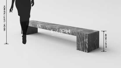Strata Linear Marble Bench
