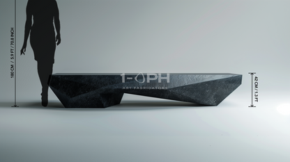 Obsidian Facet Marble Bench