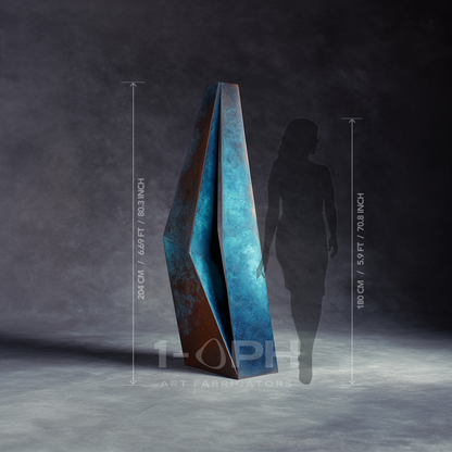 Apex Rift — Monumental Heat-Oxidized Bronze Sculpture