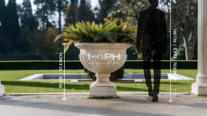 Grand Fluted Estate Marble Urn Planter