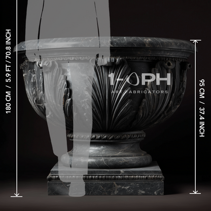 Pietra Grey Acanthus Luxury Marble Urn Planter