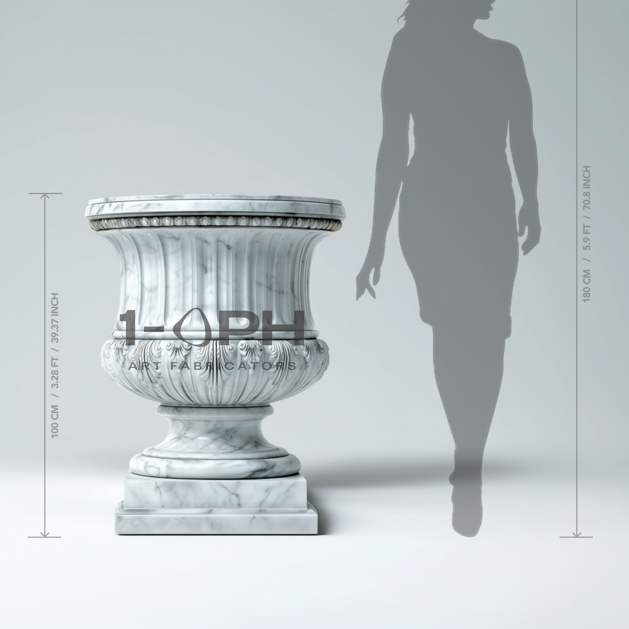 Imperial Aurelia — Hand-Carved Marble Urn