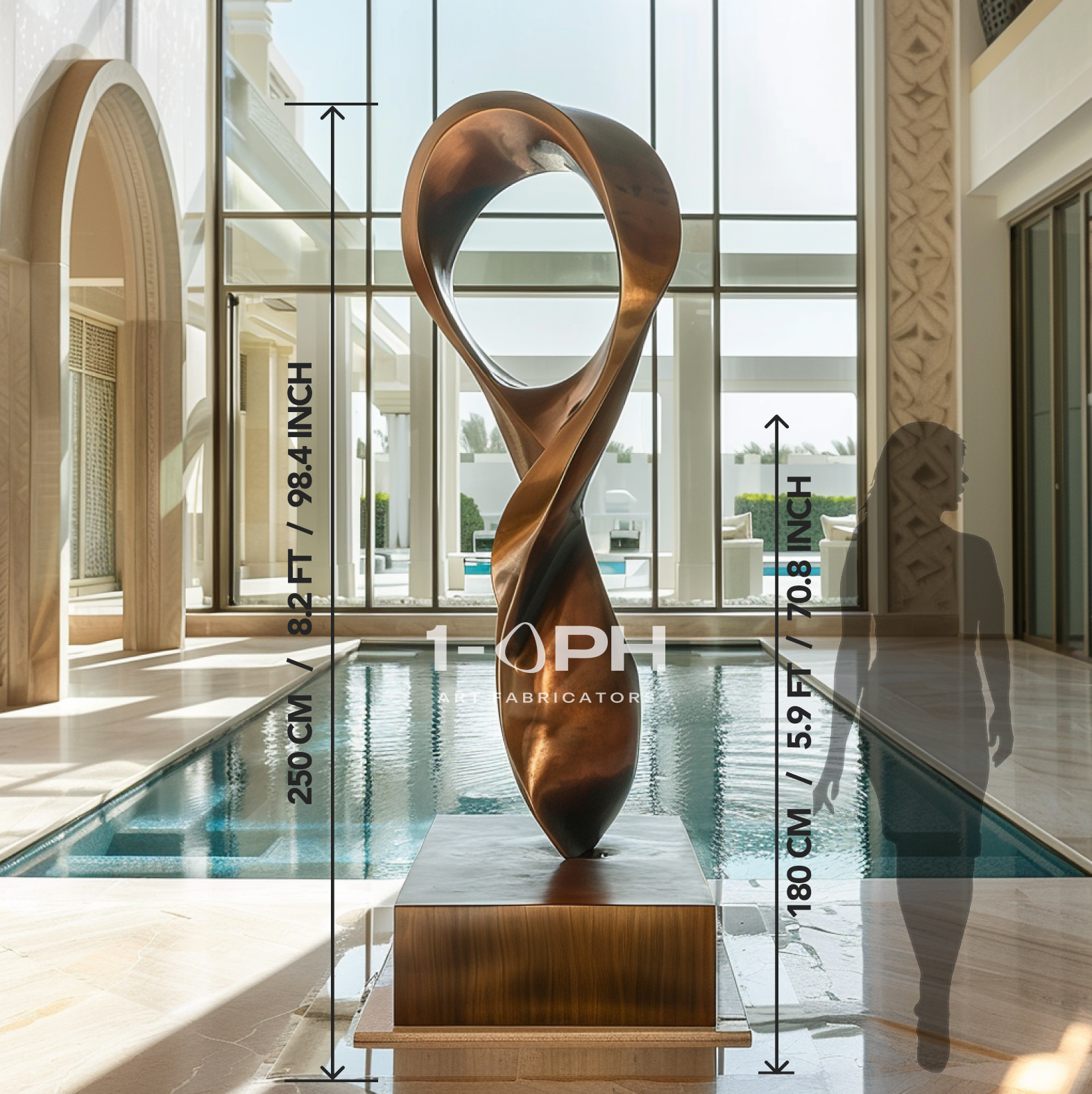 Eternal Flux II — Monumental Bronze Loop Sculpture