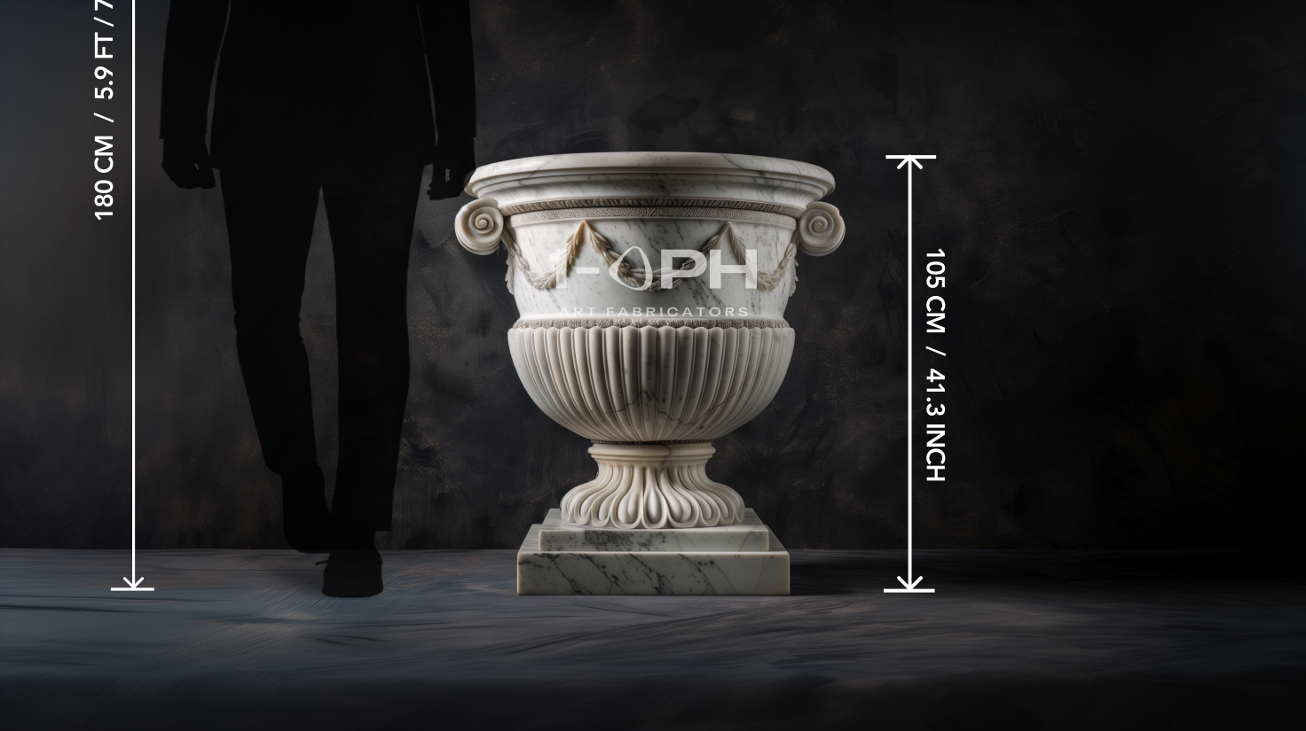 Garland Estate Marble Urn Planter