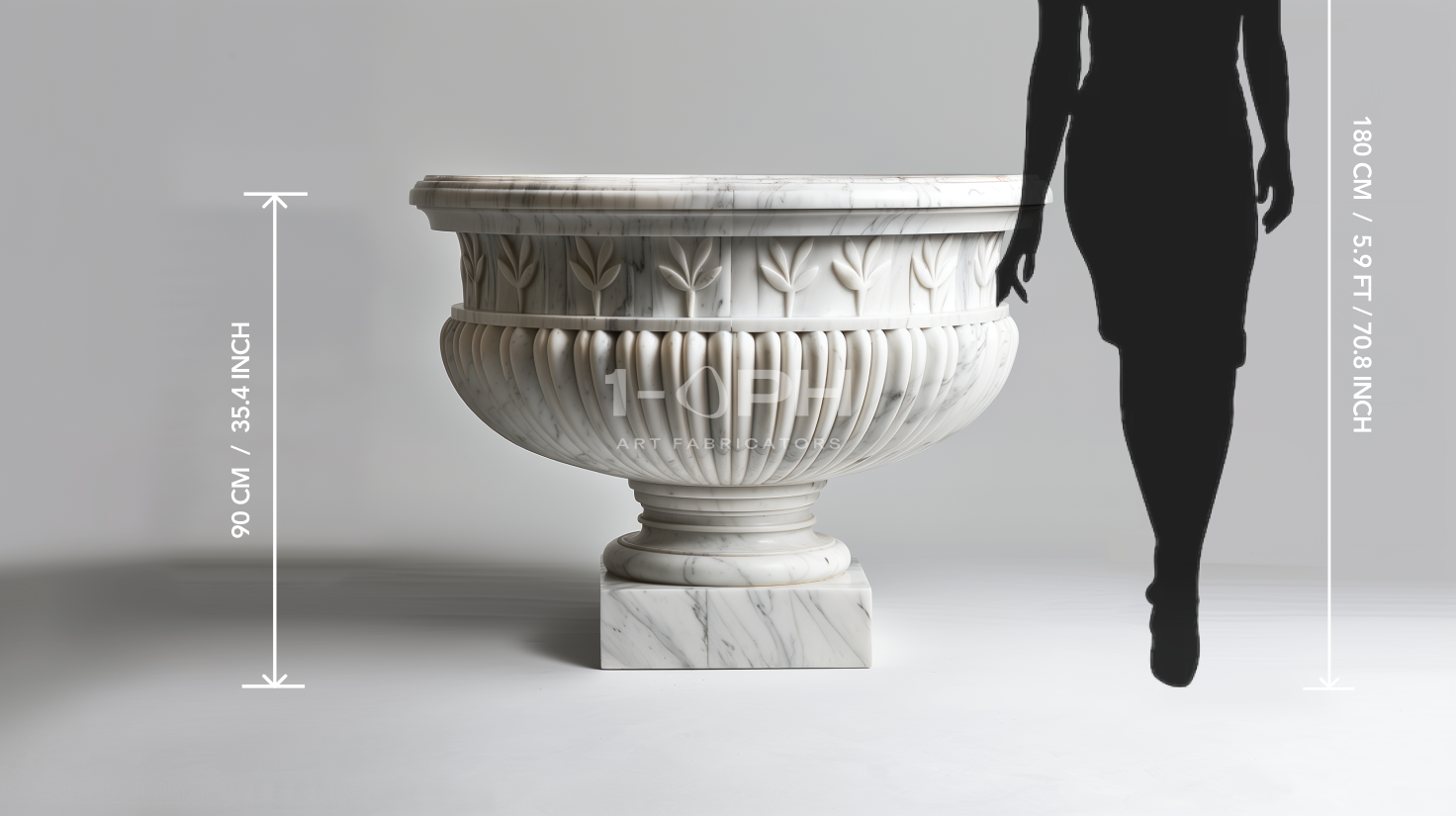 Calacatta Laurel Marble Urn Planter