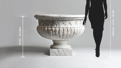 Calacatta Laurel Marble Urn Planter