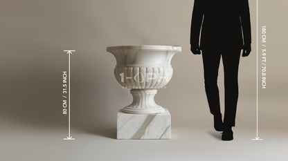 Calacatta Classic Marble Urn Planter