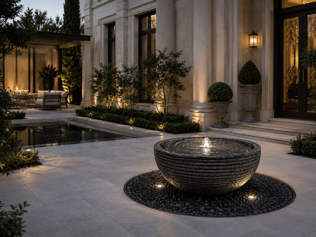 A 1-OPH water feature installed on site