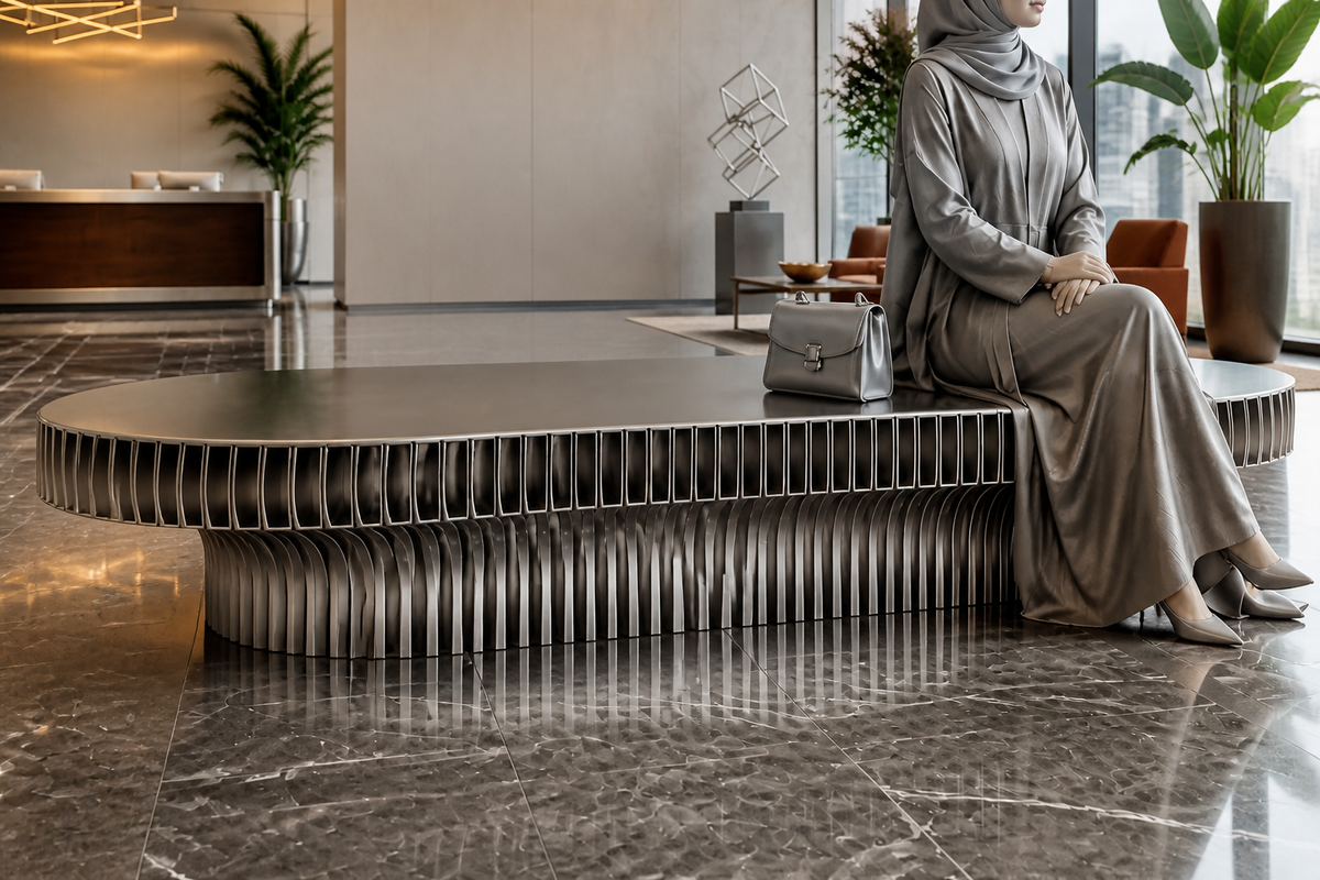 Aero Rib Stainless Steel Bench