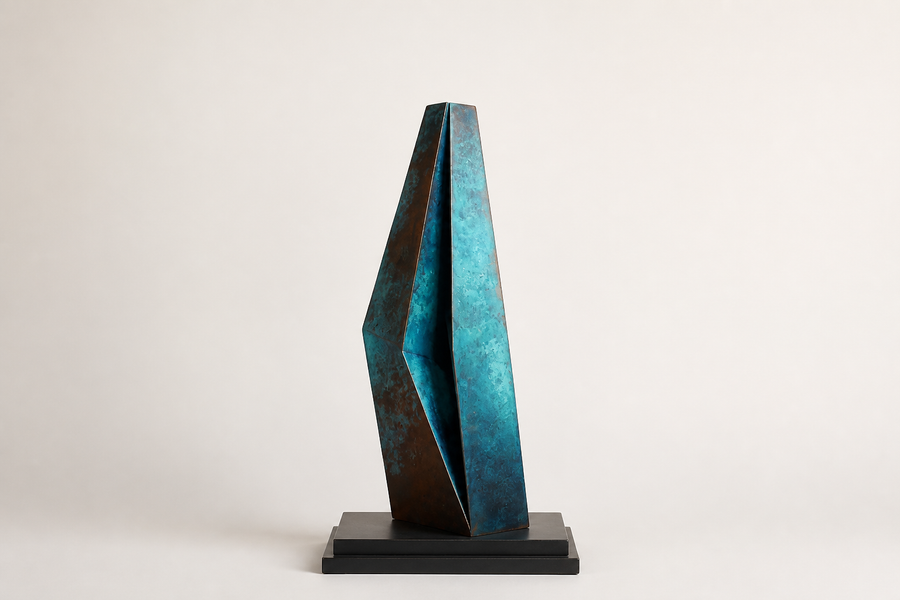 Apex Rift — Monumental Heat-Oxidized Bronze Sculpture