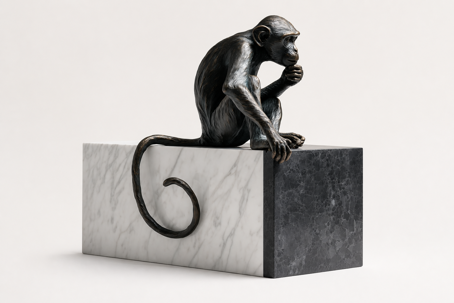 Espinar — Bronze on marble sculpture by 1-OPH