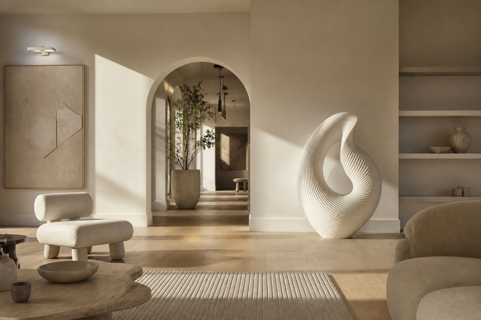 Acrux — Marble sculpture by 1-OPH