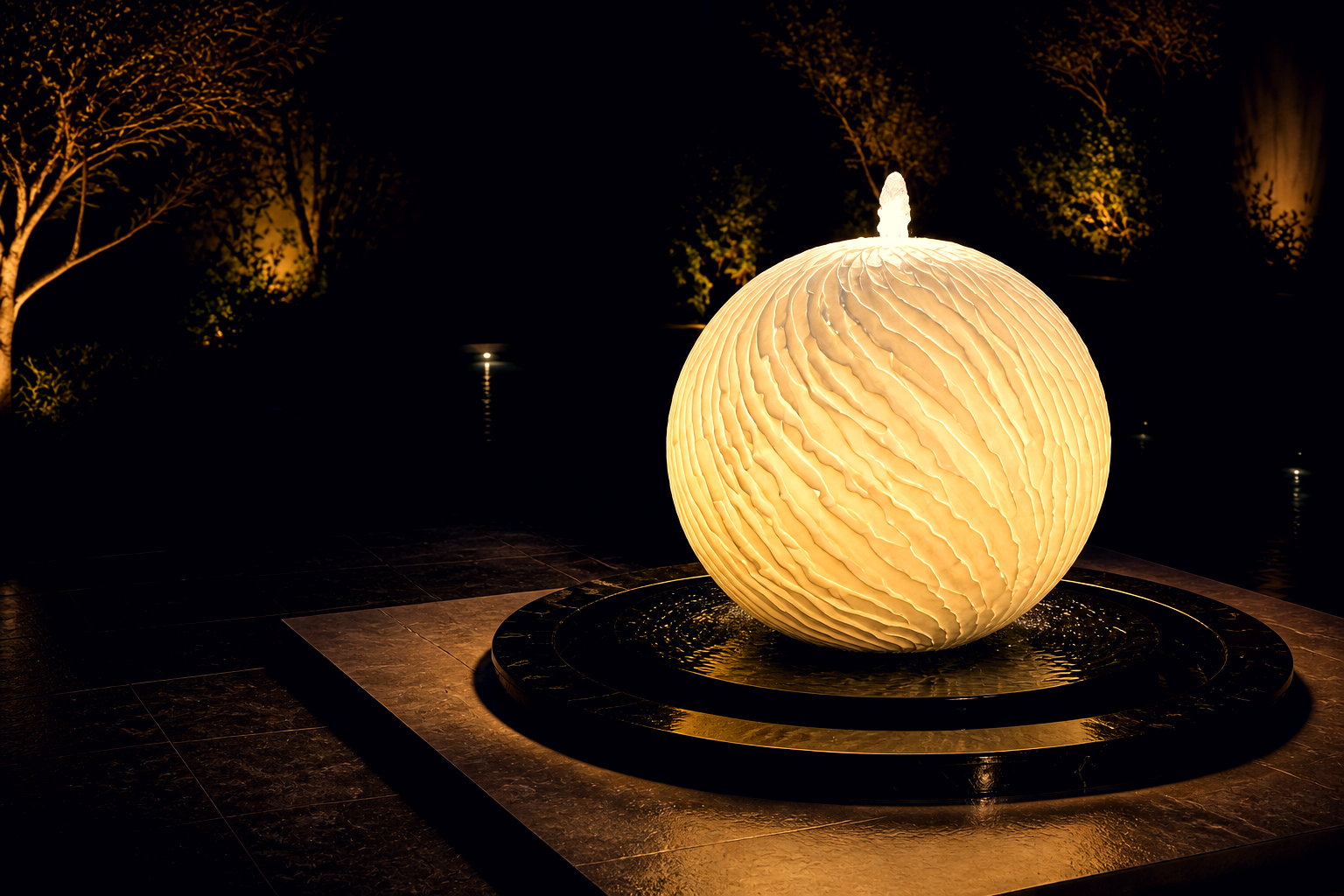 Aspidis — stone sphere fountain by 1-OPH
