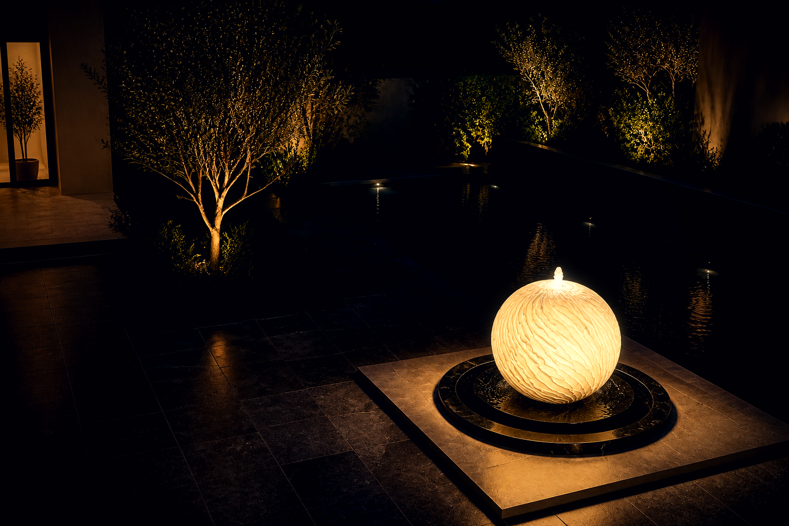 Aspidis — stone sphere fountain by 1-OPH