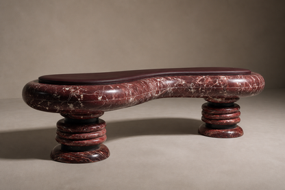 Siesta — stone sculptural bench by 1-OPH