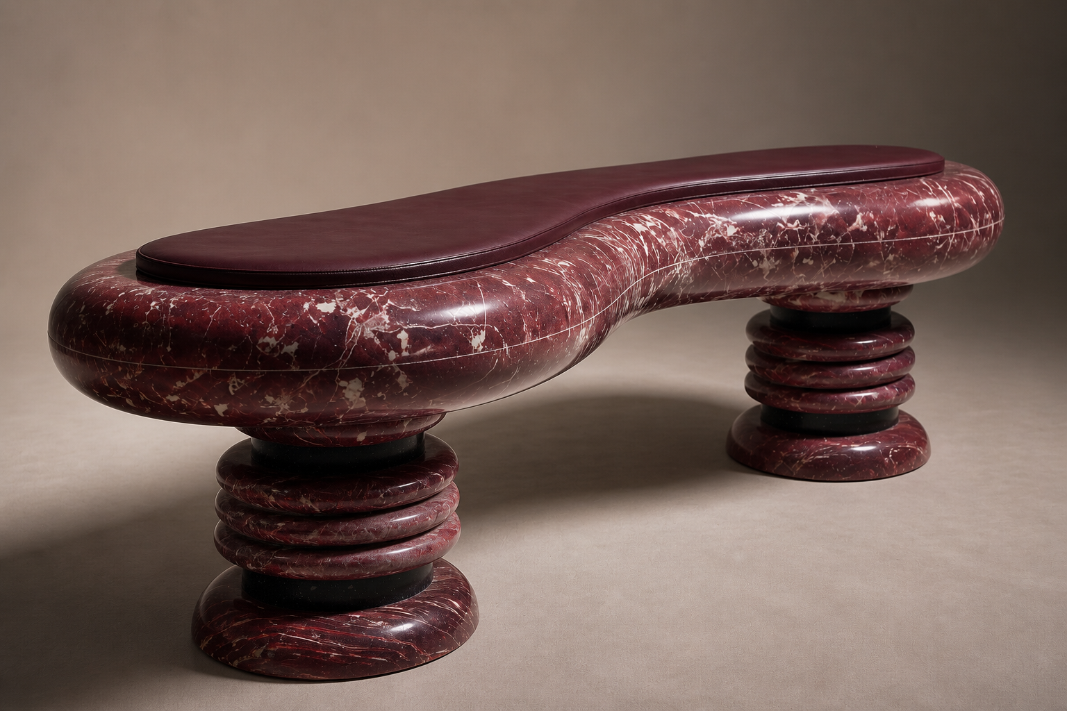 Siesta — stone sculptural bench by 1-OPH