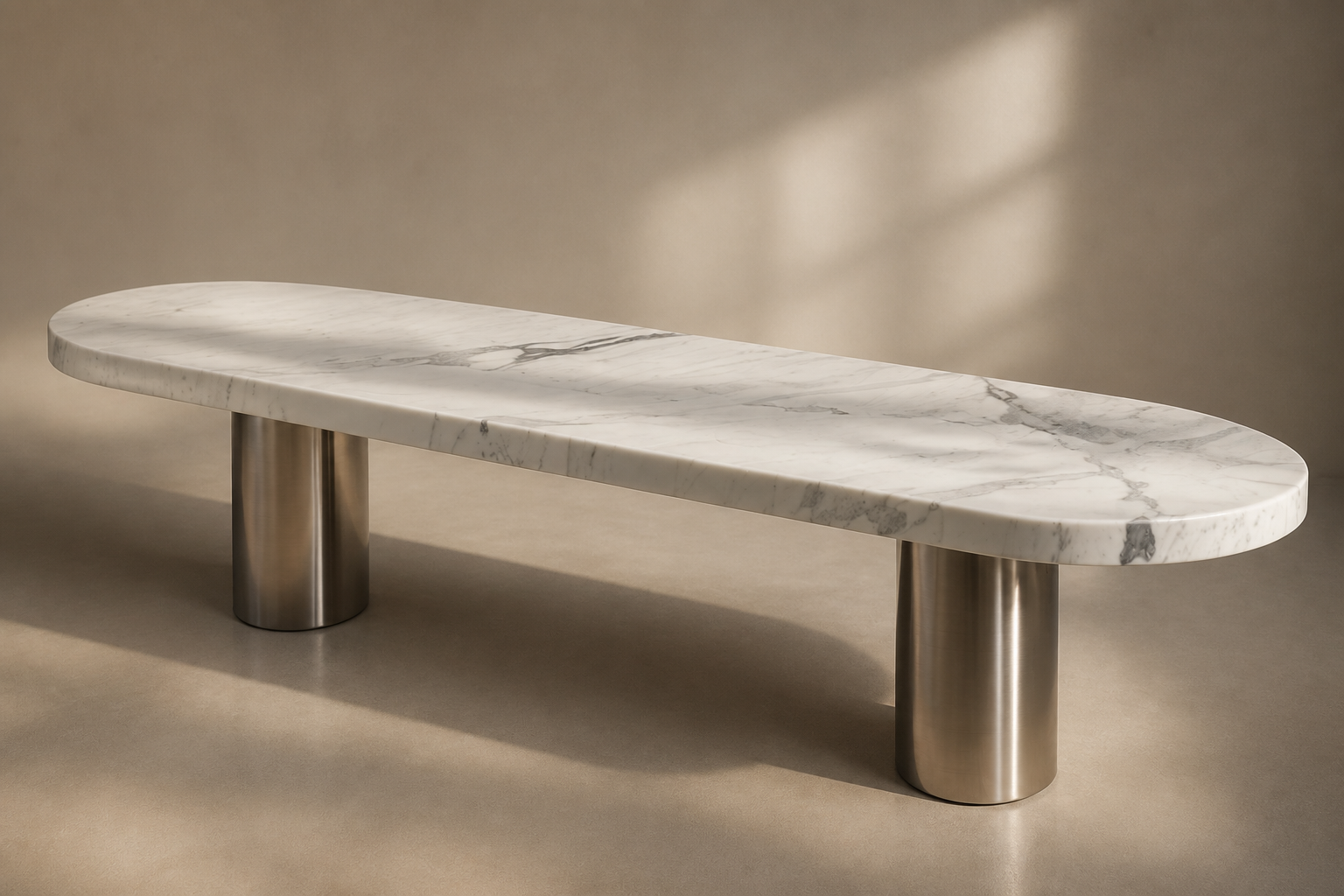 Quieta — marble sculptural bench by 1-OPH