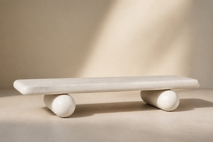 Lenire — stone sculptural bench by 1-OPH